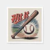  honkbal "Hit It" Retro Sports Servet (Voorkant)