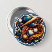 Honkbal Home Run Heroes Ronde Button 7,6 Cm (Voorkant /achterkant)