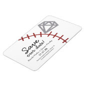 Honkbal Homerun Diamond Gem Save The Date  Magneet (Linkerzijde)