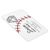 Honkbal Homerun Diamond Gem Save The Date  Magneet (Rechterzijde)