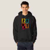 Honkbal Honkballer Retro Design Hoodie (Voorkant volledig)