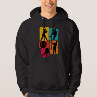 Honkbal Honkballer Retro Design Hoodie