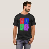 Honkbal Honkbalwedstrijd Pop Art T-shirt (Voorkant volledig)