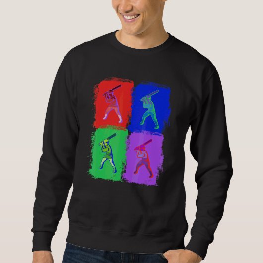 Honkbal Honkbalwedstrijd Pop Art Trui (Voorkant)