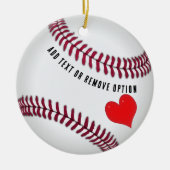 Honkbal Houdt van Kerstmis Keramisch Ornament (Voorkant)