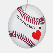 Honkbal Houdt van Kerstmis Keramisch Ornament (Links)