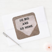 Honkbal Humor Vierkante Sticker (Envelop)