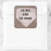Honkbal Humor Vierkante Sticker (Tas)