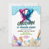 Honkbal Ice Cream Drip Tieners Verjaardagsfeest Kaart (Voorkant)