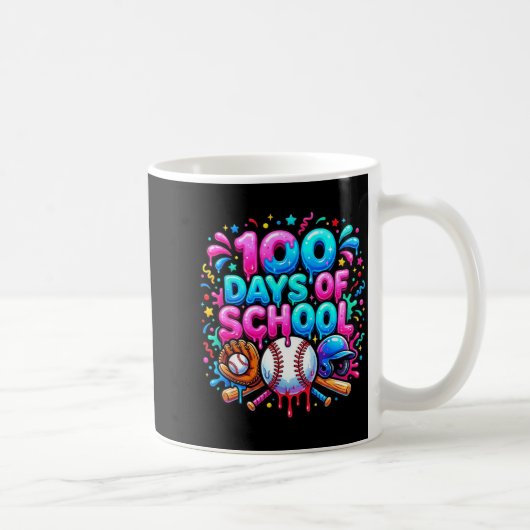 Honkbal Ijs Drip 100 Dagen School Student Koffiemok (Rechts)