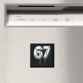Honkbal Ijs Drip 67 Zes Zeven Meme Nummer 6 Magneet (Insitu (Vaatwasser))
