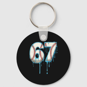 Honkbal Ijs Drip 67 Zes Zeven Meme Nummer 6 Sleutelhanger