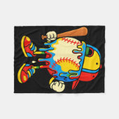 Honkbal Ijs Drip Jeugd Terug naar School Honkbal Fleece Deken (Voorkant (Horizontaal))