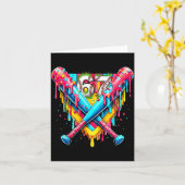 Honkbal Ijs Drip Nummer 67 Speler 67e Verjaardag Kaart (Gele Bloem)