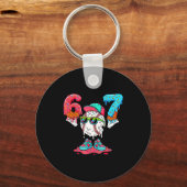 Honkbal Ijs Drip Nummer 67 Speler 67e Verjaardag Sleutelhanger (Voorkant)