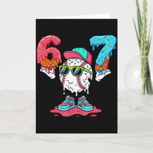 Honkbal Ijs Drip Nummer 67 Speler 67ste Verjaardag Kaart