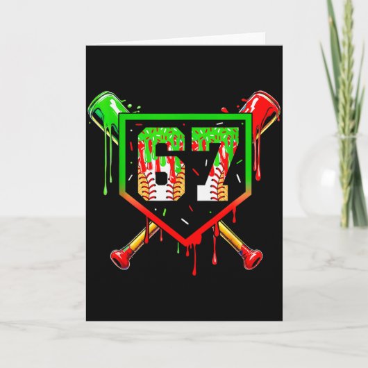 Honkbal Ijs Drip Nummer 67 Speler 6 7 Chris Kaart (Voorkant)