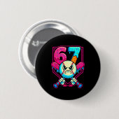Honkbal Ijs Drip Nummer 67 Zes Zeven Meme 6 Ronde Button 5,7 Cm (Voorkant /achterkant)