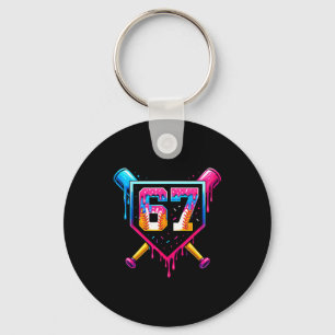 Honkbal Ijs Drip Nummer 67 Zes Zeven Meme C Sleutelhanger