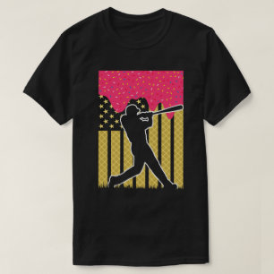 Honkbal Ijs Drip USA Vlag Patriottische Zomer T-shirt