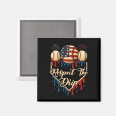 Honkbal ijs druipen 4 juli Respect Th Magneet (Voorkant / Achterkant)