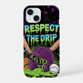 Honkbal IJscrème Drip Met Spikkels Thuisplaat iPhone 15 Case