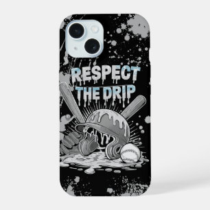 Honkbal IJscrème Drip Met Spikkels Thuisplaat iPhone 15 Case