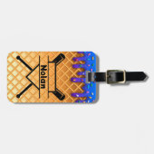 Honkbal ijsdruppel gepersonaliseerde tas label bagagelabel (Voorkant horizontaal)