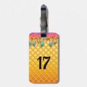 Honkbal ijsdruppel gepersonaliseerde tas label bagagelabel (Achterkant verticaal)