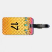 Honkbal ijsdruppel gepersonaliseerde tas label bagagelabel (Achterkant horizontaal)