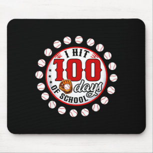 Honkbal ik vier 100 dagen school Honkbalspeler  Muismat