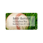 Honkbal in de Grass Adresetiketten Etiket (Voorkant)