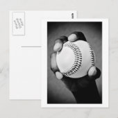 honkbal in hand briefkaart (Voorkant / Achterkant)