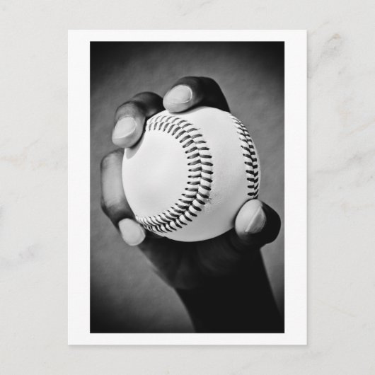 honkbal in hand briefkaart (Voorkant)