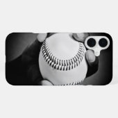honkbal in hand iPhone hoesje (Achterkant horizontaal)