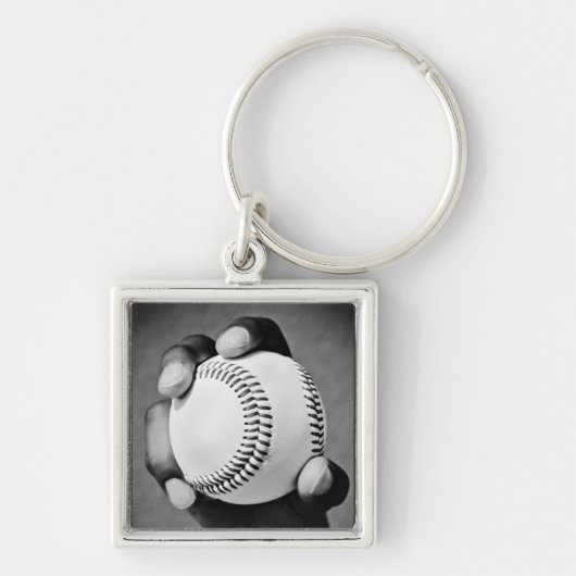 honkbal in hand sleutelhanger (Voorkant)