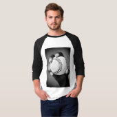 honkbal in hand t-shirt (Voorkant volledig)
