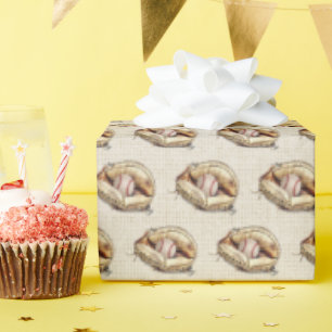 Honkbal in handschoen Verjaardag Cadeaupapier