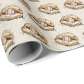 Honkbal in handschoen Verjaardag Cadeaupapier (Rol Hoek)