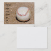 honkbal in het vuil visitekaartje (Voorkant / Achterkant)