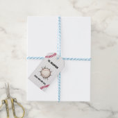 honkbal in nood cadeaulabel (Met Touw)
