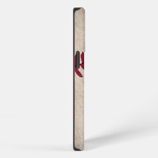  honkbal Initialen Robuuste naamnummers Retro iPhone Hoesje (Rechterkant)