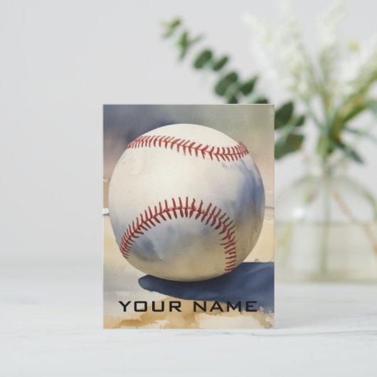 Honkbal Inspirerend Jouw naam toevoegen Feestdagenkaart (Staand voorkant)