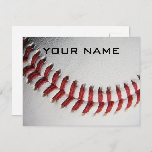 Honkbal Inspirerend Jouw naam toevoegen Uitnodiging Briefkaart (Voorkant / Achterkant)