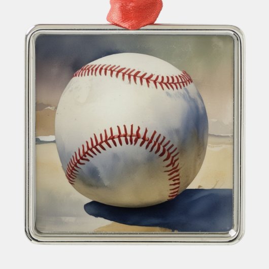 honkbal Inspirerend Metalen Ornament (Voorkant)