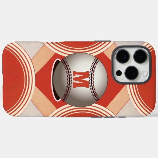 honkbal iPhone Case (Achterkant (horizontaal))