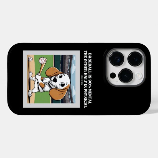 Honkbal is 90% mentaal Case-Mate iPhone case (Achterkant (horizontaal))