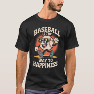 Honkbal is de weg naar geluk - Funny Baseball T-shirt