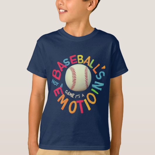 Honkbal is geen spel, het is een emotie sport t-shirt (Voorkant)