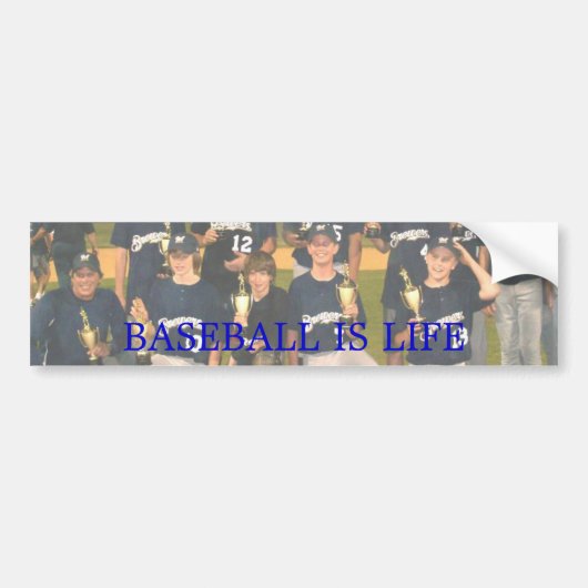 honkbal is leven bumpersticker (Voorkant)